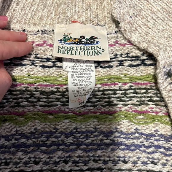 Multicolor Patterned Cardigan knit wool - Picture 7 of 12